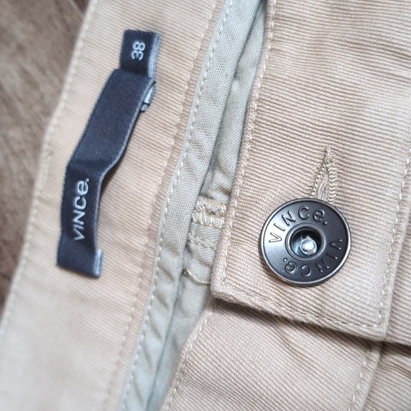 Vince Griffith Chino Shirt Size 38x12" In Khaki Tan Made In The USA - Picture 2 of 9